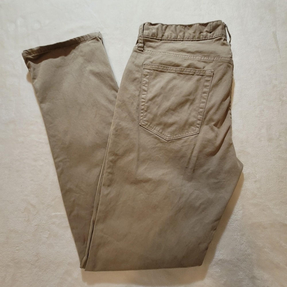 Joe's Jeans Brixton Slim Straight Pants Mens 34x34 Khaki Tan Stretch Twill
